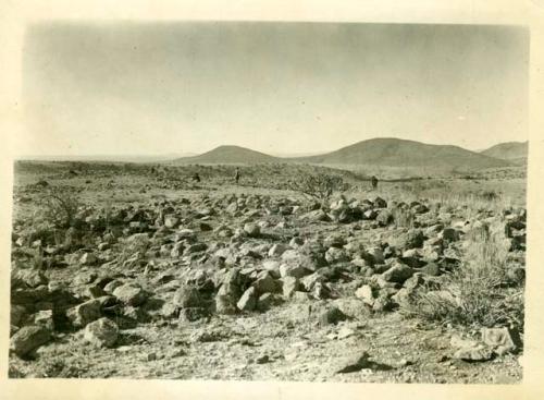 Scan of photograph from Judge Burt Cosgrove photo album.Craig Ranch Ruin. 3 miles south of Central, New Mex.