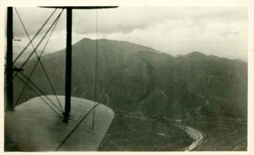 Scan of photograph from Judge Burt Cosgrove photo album. Pine Valley Cal. Forced landing here March 1926