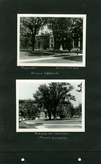 Scan of page from Judge Burt Cosgrove photo album. Harvard University