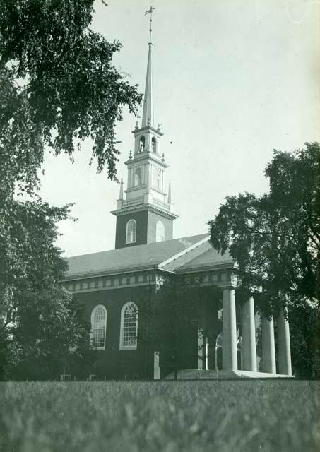 Scan of photograph from Judge Burt Cosgrove photo album. North and West side Memorial Chapel