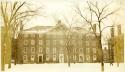 Scan of photograph from Judge Burt Cosgrove photo album. Hollis Hall-Harvard University Built 1763-occupied by contiental troops as barracks 1774 and 1776