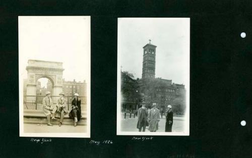 Scan of page from Judge Burt Cosgrove photo album. May 1926