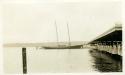 Scan of photograph from Judge Burt Cosgrove photo album. Yacht America Annapolis
