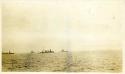 Scan of photograph from Judge Burt Cosgrove photo album. Battle ships-Annapolis-June 1926