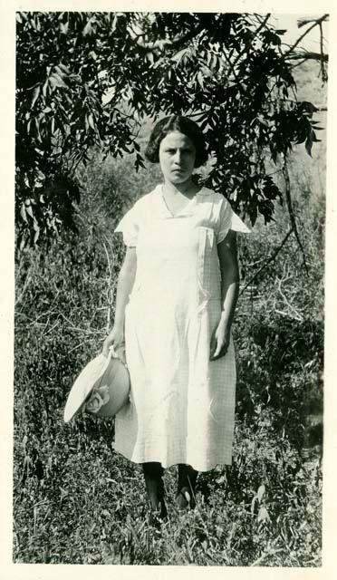 Scan of photograph from Judge Burt Cosgrove photo album. Isabel Lara-1925
