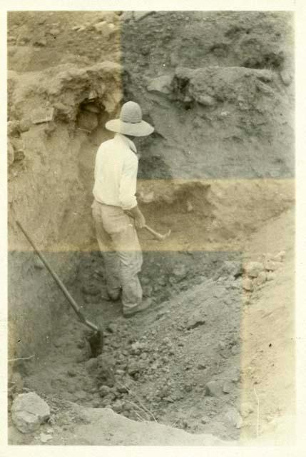 Scan of photograph from Judge Burt Cosgrove photo album. Swarts Ruin August 1926