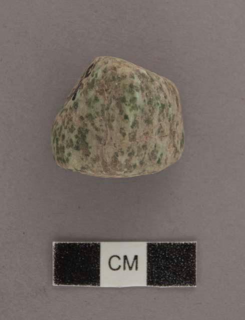 Ground stone; perforated stone (pendant?)