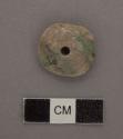 Ground stone; perforated; disk - thin