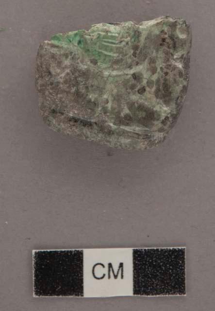 Fragment of jade flat relief, human head - 30x27.8,15.6 mm.