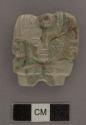 3 fragments of jade flat relief human bust - 36x34x8.1 mm.