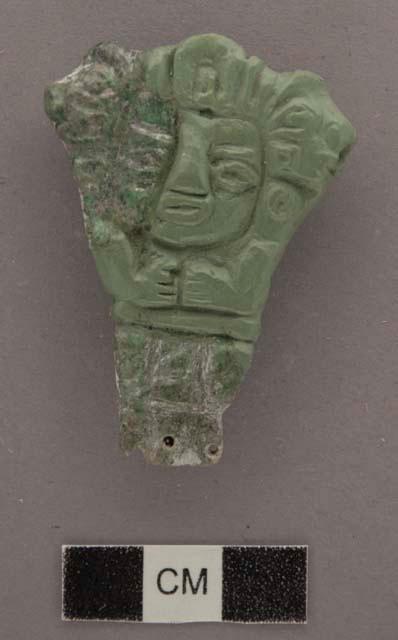 3 fragments of low relief jade human bust - 27.4x17; 16.8x7.5; 10.2; 8.3mm.