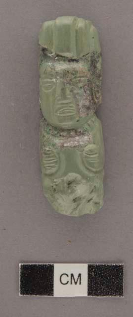 3 fragments of jade human figurine