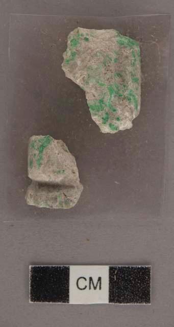 2 fragments of jade human figurine