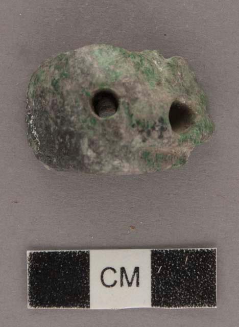 2 fragments of small jade jaguar head