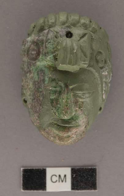 3 fragments of jade human head - length 49.9mm.; width 36mm.; thickness 25.8 mm.