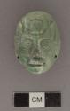 2 fragments of jade human head - height 36 mm.; thickness 13mm.