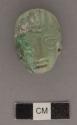 2 fragments of jade human head - height 34mm.; width 20.5mm.; thickness 13.5mm.