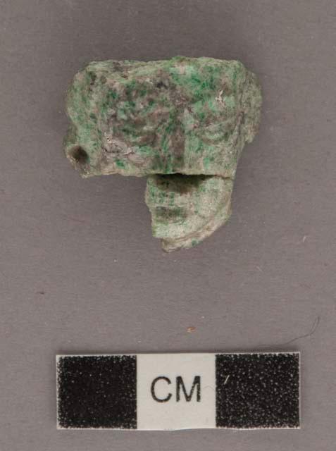 2 fragments of jade human head - length 24.2 mm.; width 24.6 mm.; thickness 12mm