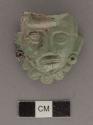 2 fragments of jade human head