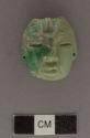 3 fragments of jade human head - 27.8x23.8x15mm.