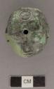 Portion of carved jadeite ornament, human face