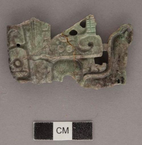 Fragments of engraved jadeite tablet