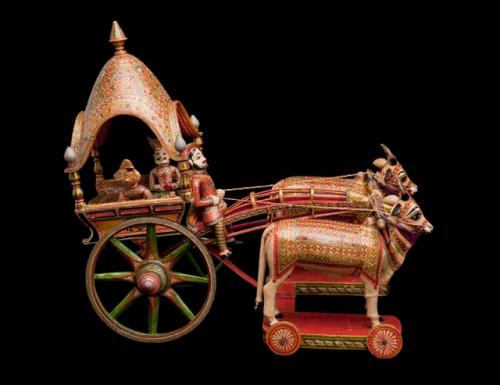 Model of a buffalo cart