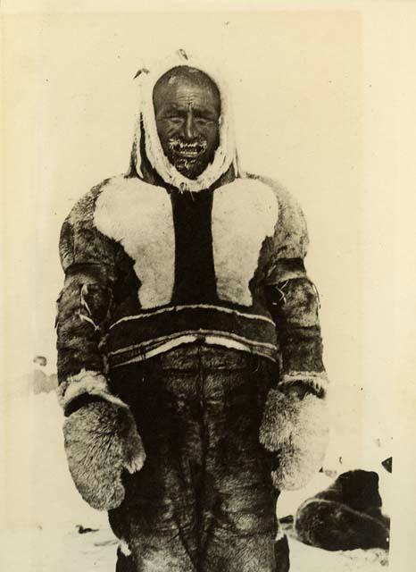 Inuit man dressed in winter clothing