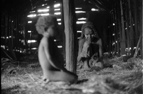 Samuel Putnam negatives, New Guinea.a child and the woman