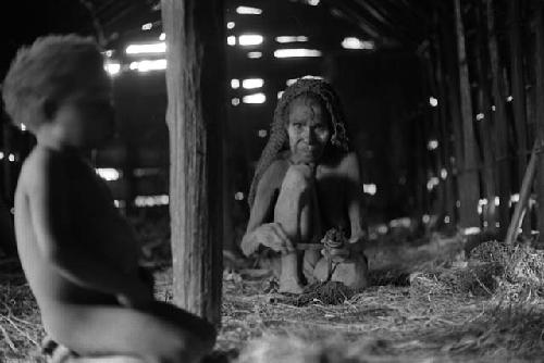 Samuel Putnam negatives, New Guinea.a child and the woman