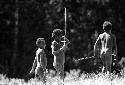 Samuel Putnam negatives, New Guinea. Isile and other little boys near Homoak waiting for the hoop to come