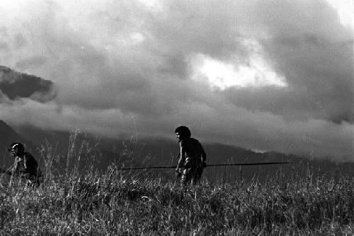 Samuel Putnam negatives, New Guinea; 2 warriors