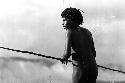 Samuel Putnam negatives, New Guinea; single warrior