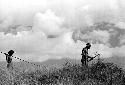 Samuel Putnam negatives, New Guinea; 2 warriors