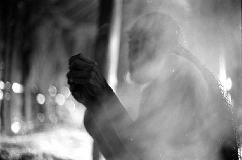 Samuel Putnam negatives, New Guinea; a woman turns away