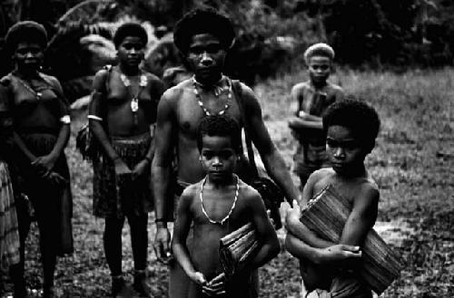 Unidentified Negs - People in canoes, island scenes