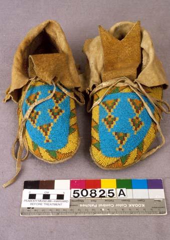 Pair of mocassins (part of ceremonial dress)