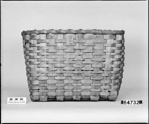 Pack basket. From the collection of M.R. Harrington. Plain plaited walls.