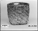 Cylindrical food basket. From the collection of M.R. Harrington. Twill plaited.
