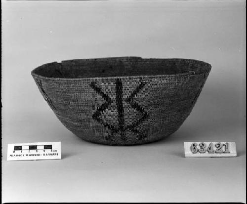 Mush or cooking bowl. From unknown collection. Coiled, interlocking stitches, two-rod stacked (variable).