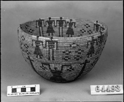 Storage bowl from a collection through G. Nicholson. Coiled, some split stitches.