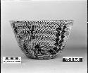 Food bowl from the collection of F.W. Putnam, 1901. Coiled, three-rod, non-interlocking stitches.