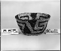 Flared bowl. From the collection of G. Nicholson. Coiled, bundle foundation, split stitches interior.