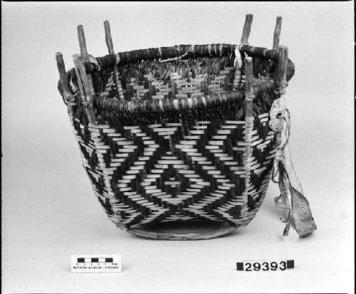 Burden basket. From the collection of C.W. Andrus and W. Jones. Plaited.