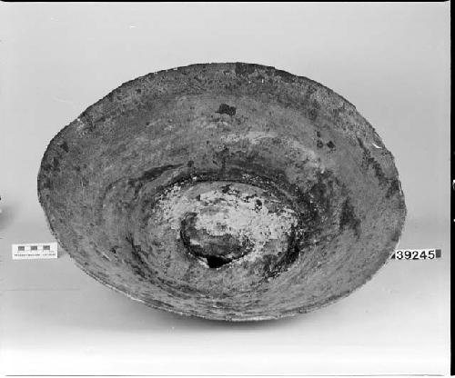 Basket/dish from a cave in the San Martin Mountains, outside of Los Angeles, Southern California. Gift of Dr. Stephen Bowers, 1885.