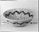 Bowl shaped basket, from the Indians at Aguoc Caliente, 10 miles south of White Water Station. From the collection of P. Schumachu, 1878.