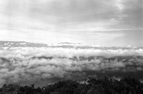 Samuel Putnam negatives, New Guinea; mist in the valley.