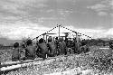 Samuel Putnam negatives, New Guinea;  RC mission putting up a school at Kibit Silimo.