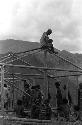 Samuel Putnam negatives, New Guinea;  view of the school being put up