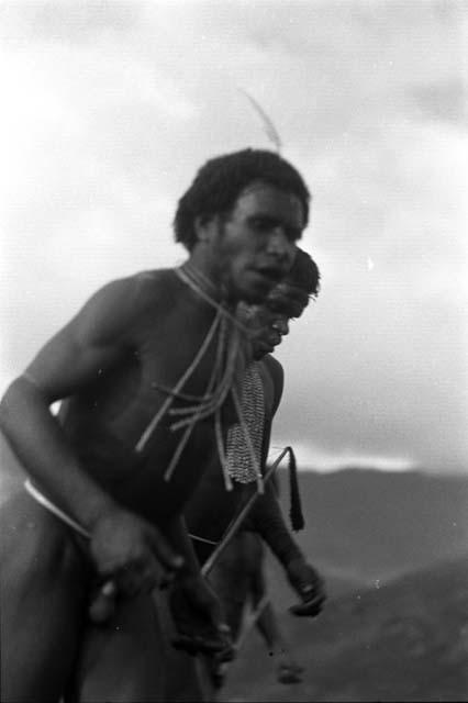 Samuel Putnam negatives, New Guinea; man runs